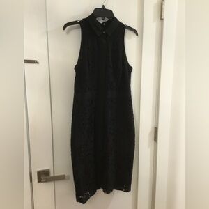 Ann Taylor lace overlay sleeveless sheath dress